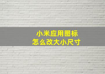 小米应用图标怎么改大小尺寸