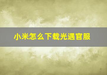 小米怎么下载光遇官服