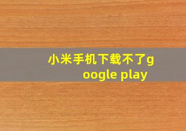 小米手机下载不了google play