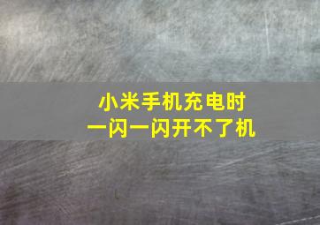 小米手机充电时一闪一闪开不了机