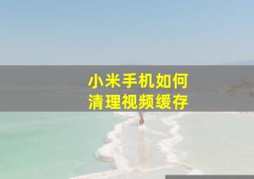 小米手机如何清理视频缓存