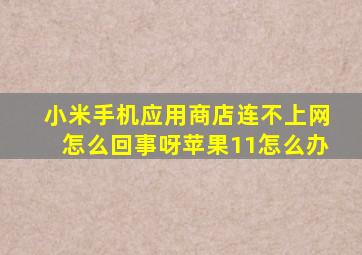 小米手机应用商店连不上网怎么回事呀苹果11怎么办