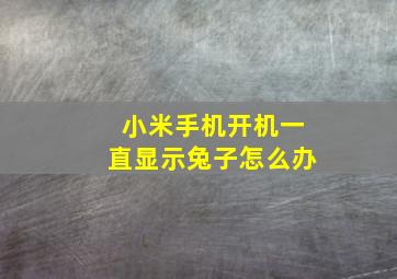 小米手机开机一直显示兔子怎么办