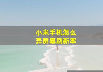 小米手机怎么弄屏幕刷新率