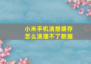 小米手机清楚缓存怎么清理不了数据