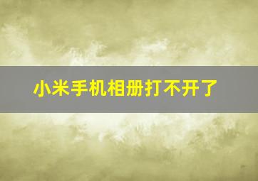 小米手机相册打不开了