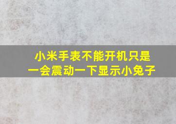 小米手表不能开机只是一会震动一下显示小兔子