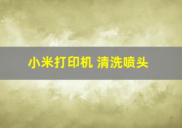 小米打印机 清洗喷头