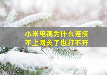 小米电视为什么连接不上网关了也打不开