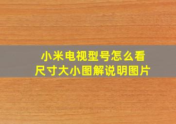 小米电视型号怎么看尺寸大小图解说明图片