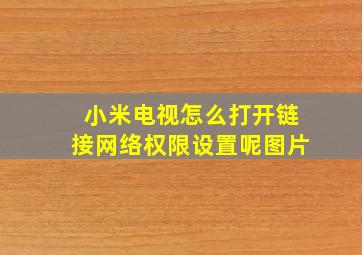 小米电视怎么打开链接网络权限设置呢图片