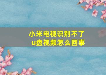 小米电视识别不了u盘视频怎么回事