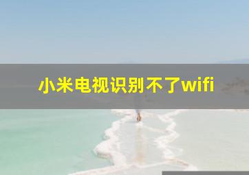 小米电视识别不了wifi