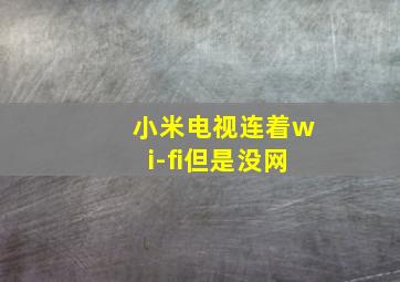 小米电视连着wi-fi但是没网