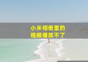 小米相册里的视频播放不了