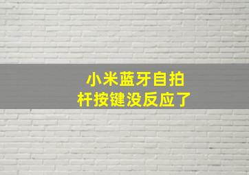 小米蓝牙自拍杆按键没反应了