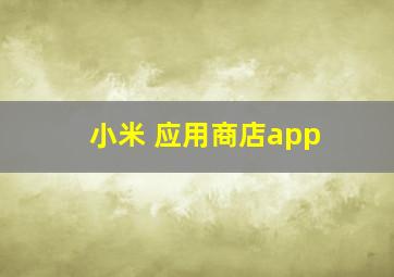 小米 应用商店app