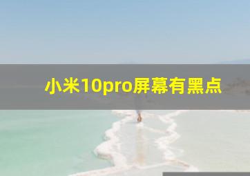 小米10pro屏幕有黑点