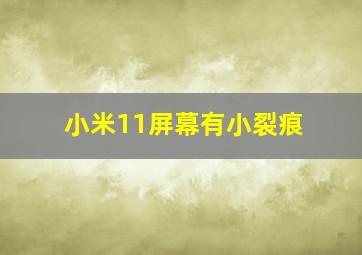 小米11屏幕有小裂痕