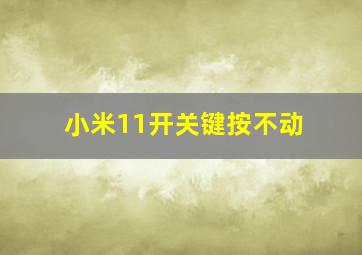 小米11开关键按不动