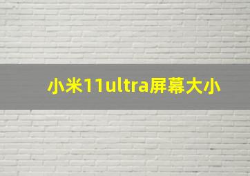 小米11ultra屏幕大小