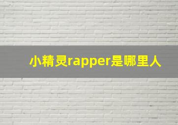 小精灵rapper是哪里人