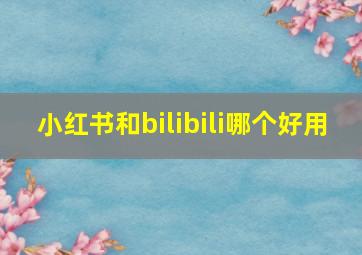 小红书和bilibili哪个好用