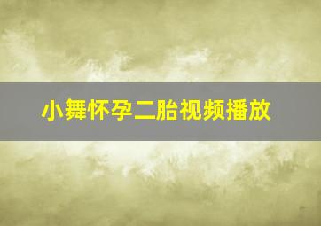 小舞怀孕二胎视频播放