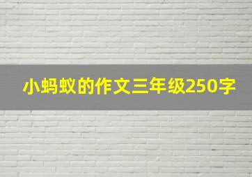 小蚂蚁的作文三年级250字