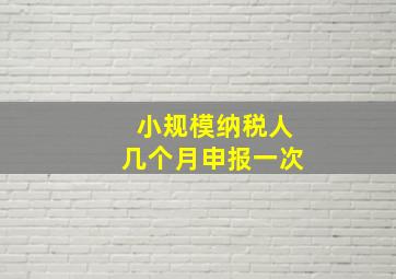 小规模纳税人几个月申报一次