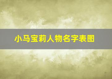 小马宝莉人物名字表图