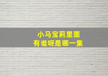 小马宝莉里面有谁呀是哪一集