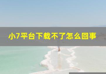 小7平台下载不了怎么回事