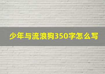 少年与流浪狗350字怎么写