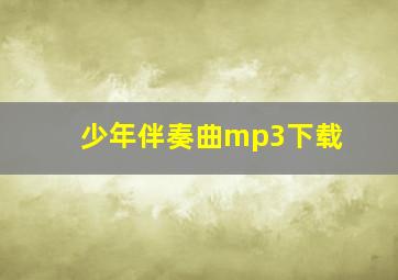 少年伴奏曲mp3下载