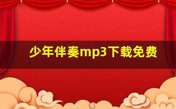 少年伴奏mp3下载免费