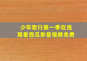 少年歌行第一季在线观看西瓜影音视频免费