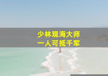 少林观海大师一人可抵千军