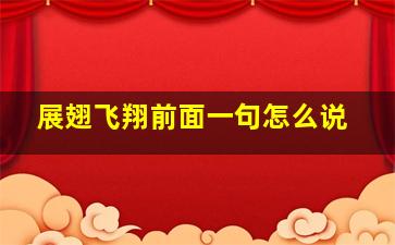 展翅飞翔前面一句怎么说