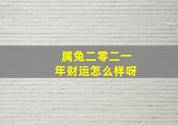 属兔二零二一年财运怎么样呀