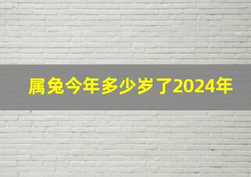 属兔今年多少岁了2024年