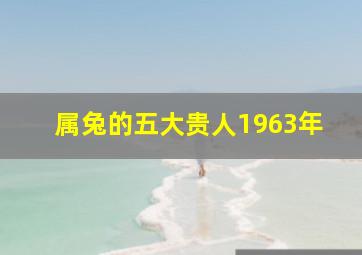 属兔的五大贵人1963年