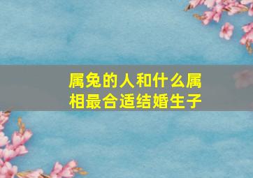 属兔的人和什么属相最合适结婚生子