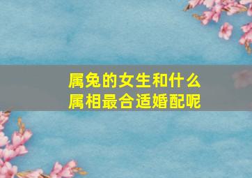 属兔的女生和什么属相最合适婚配呢