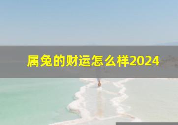 属兔的财运怎么样2024