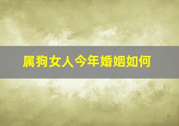 属狗女人今年婚姻如何