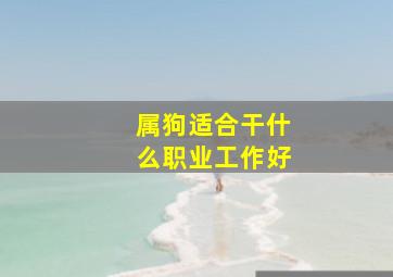 属狗适合干什么职业工作好