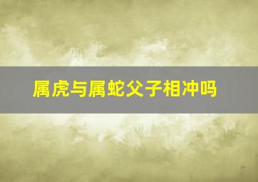 属虎与属蛇父子相冲吗