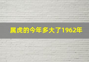 属虎的今年多大了1962年