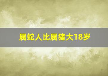 属蛇人比属猪大18岁